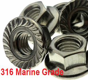 316 Flange Nuts Metric